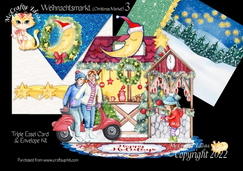 Weihnachtsmarkt (Christmas Market) 3  Triple Easel Card Kit