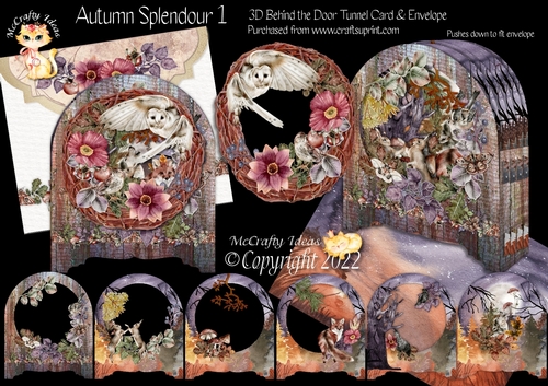 Autumn Splendour 1 Behind the Door Tunnel Card