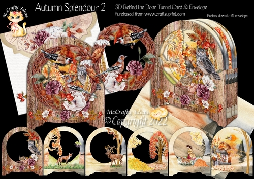 Autumn Splendour 2 Behind the Door Tunnel Card