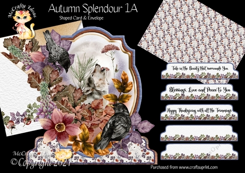 Autumn Splendour 1A Shaped 6x6 Card & Envelope Kit