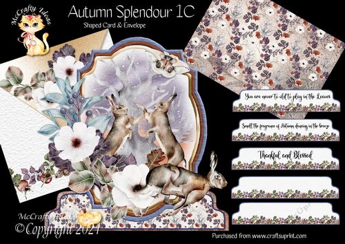 Autumn Splendour 1C Shaped 6x6 Card & Envelope Kit