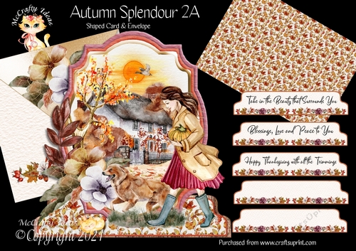 Autumn Splendour 2A Shaped 6x6 Card & Envelope Kit