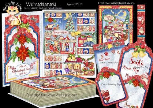 Weihnachtsmarkt (Christmas Market) - XL 3D Curiosity Book Box Advent Calendar