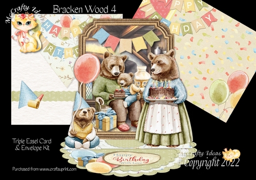 Bracken Wood 4 Triple Easel Card Kit