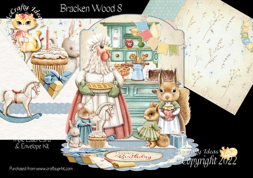 Bracken Wood 8 Triple Easel Card Kit