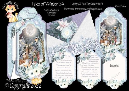 Tales of Winter 2A - Upright Z-fold Tag Card Mini Kit