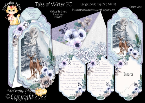Tales of Winter 2C - Upright Z-fold Tag Card Mini Kit