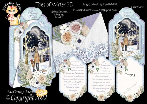 Tales of Winter 2D - Upright Z-fold Tag Card Mini Kit
