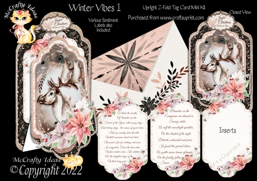 Winter Vibes 1 - Upright Z-fold Tag Card Mini Kit