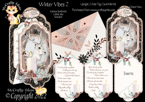 Winter Vibes 2 - Upright Z-fold Tag Card Mini Kit