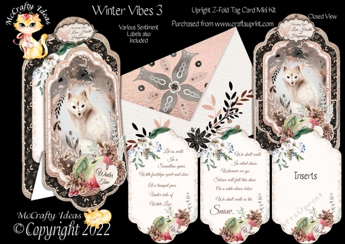 Winter Vibes 3 - Upright Z-fold Tag Card Mini Kit