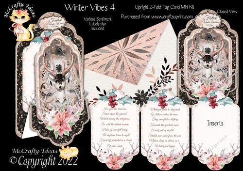 Winter Vibes 4 - Upright Z-fold Tag Card Mini Kit