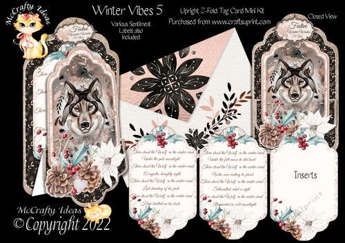 Winter Vibes 5 - Upright Z-fold Tag Card Mini Kit