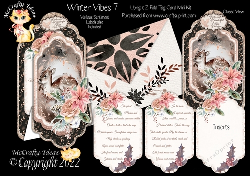 Winter Vibes 7 - Upright Z-fold Tag Card Mini Kit
