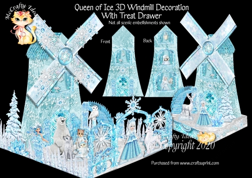 Queen of Ice 3d Windmill Decoration