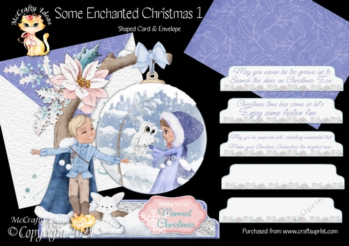 Some Enchanted Christmas 1 Shaped 6x6 Card & Envelope Kit