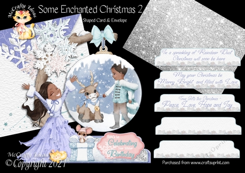 Some Enchanted Christmas 2 Shaped 6x6 Card & Envelope Kit
