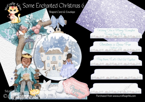 Some Enchanted Christmas 6 Shaped 6x6 Card & Envelope Kit