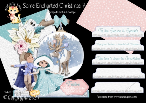 Some Enchanted Christmas 7 Shaped 6x6 Card & Envelope Kit