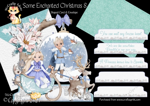 Some Enchanted Christmas 8 Shaped 6x6 Card & Envelope Kit