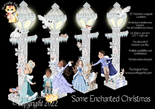 Some Enchanted Christmas 3D Victorian Lampost Luminiere