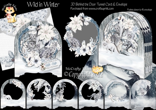 Wild in Winter Behind the Door Tunnel Card