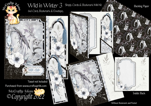 Wild in Winter 3 Simply Cards & Bookmark Mini Kit
