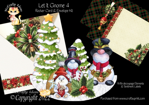 Let it Gnome 4 Rocker Card Mini Kit
