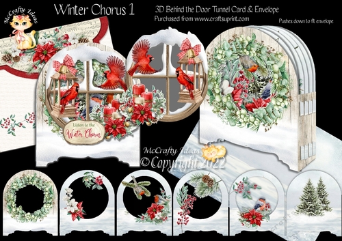 Winter Chorus 1 Behind the Door Tunnel Card
