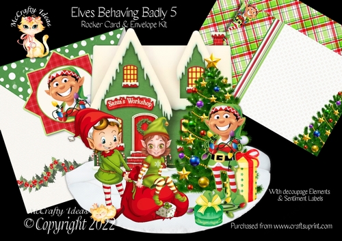 Elves Behaving Badly 5 Rocker Card Mini Kit