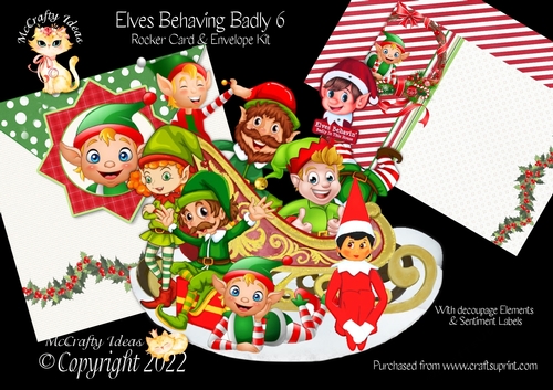 Elves Behaving Badly 6 Rocker Card Mini Kit