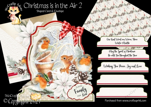 Christmas is in the Air 2 Shaped 6x6 Card & Envelope Kit