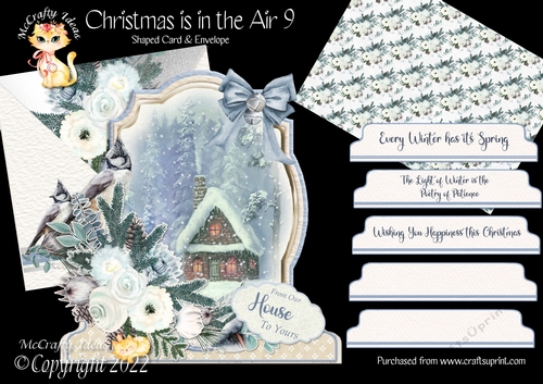 Christmas is in the Air 9 Shaped 6x6 Card & Envelope Kit