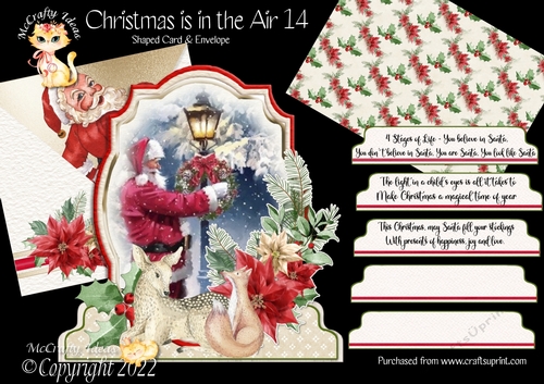 Christmas is in the Air 14 Shaped 6x6 Card & Envelope Kit