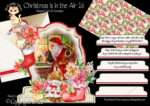 Christmas is in the Air 16 Shaped 6x6 Card & Envelope Kit