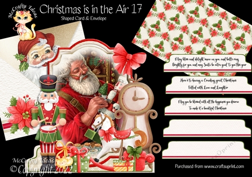 Christmas is in the Air 17 Shaped 6x6 Card & Envelope Kit