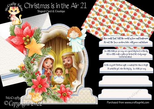 Christmas is in the Air 21 Shaped 6x6 Card & Envelope Kit