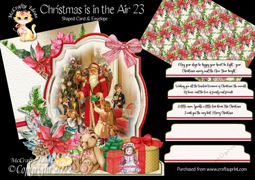 Christmas is in the Air 23 Shaped 6x6 Card & Envelope Kit