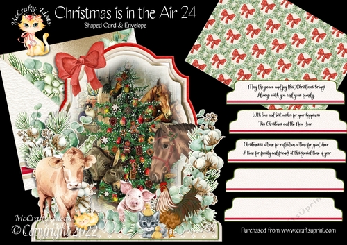 Christmas is in the Air 24 Shaped 6x6 Card & Envelope Kit