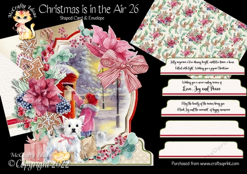 Christmas is in the Air 26 Shaped 6x6 Card & Envelope Kit