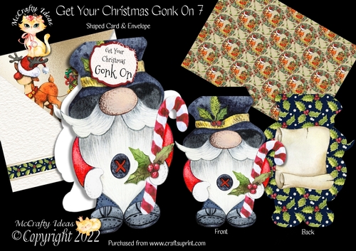 Get Your Christmas Gonk On 7 Shaped Card Mini Kit