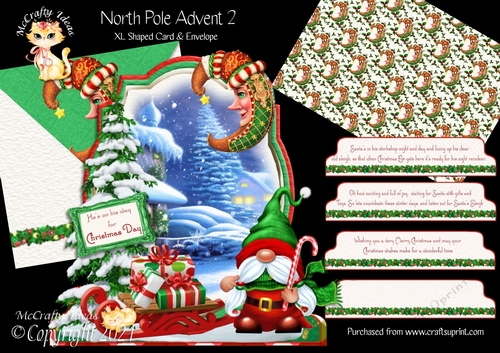 North Pole Advent 2 XL Shaped Card Kit