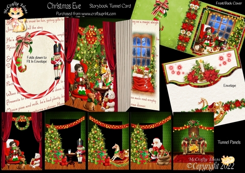Christmas Eve Storybook Tunnel Card