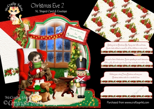 Christmas Eve 2 XL Shaped Card Kit