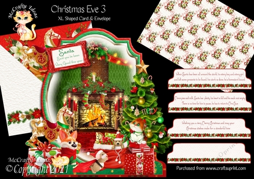 Christmas Eve 3 XL Shaped Card Kit