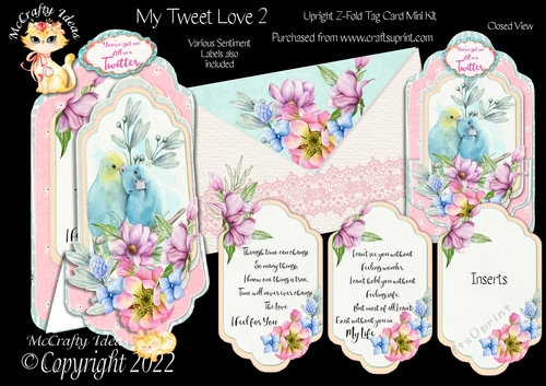 My Tweet Love 2 - Upright Z-fold Tag Card Mini Kit