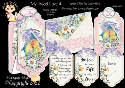 My Tweet Love 4 - Upright Z-fold Tag Card Mini Kit