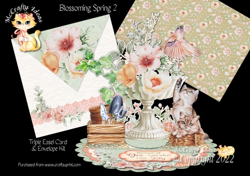 Blossoming Spring 2 Triple Easel Card Kit
