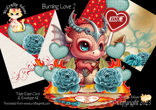 Burning Love 2 Triple Easel Card Kit