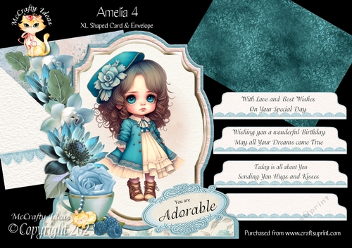 Amelia 4 XL Shaped Card Kit